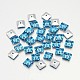 Back Plated Faceted Square Taiwan Acrylic Rhinestone Beads ACRT-M04-6-07-1