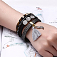Fashion Zinc Alloy Leather Cord Multi-strand Bracelets BJEW-BB26637-1-7