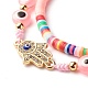 Handmade Polymer Clay Heishi Beads Stretch Bracelets Set BJEW-JB07349-8