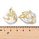 Pendenti di perle keshi barocche naturali PEAR-M012-07G-3