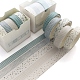 5 ロール 5 スタイル紙装飾マスキングテープ  DIYスクラップブッキング用  ホワイト  10x1mm  約3m /ロール  1ロール/スタイル TAPE-D001-01E-1