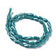 Opaque Solid Color Glass Beads Strands GLAA-E409-02F-2