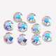 Faceted Glass Rhinestone Charms RGLA-F051-8mm-001AB-1