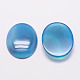 Cabochons teints ovales naturelles en agate bleue X-G-K020-18x13mm-08-2