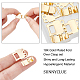 SUNNYCLUE 1 Box 6Pcs Layering Necklace Clasp 18K Gold Plated Multi Strands Fold Over Clasps Layered Brass Connector Lock Magnetic Buckle for Jewelry Making Necklaces DIY Crafts Findings STAS-SC0003-33-3