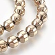 Electroplated Non-magnetic Synthetic Hematite Bead Strand G-E498-12B-03-1