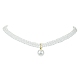 Doppellagige Halsketten aus ABS-Kunststoff mit Kunstperlen und Perlen NJEW-JN04521-1