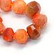 Faceted Nuggets Natural Dyed Agate Graduated Beads Strands G-L456-14E-1