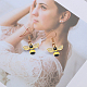 SUNNYCLUE 1 Box 24PCS Alloy Enamel Bee Charms Gold Honey Bees with Crystal Rhinestone Pendant for Jewelry Making Charm Necklaces Bracelets Earrings DIY Crafting Supplies Accessories ENAM-SC0002-35-3