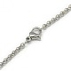 Trendy Unisex 304 Stainless Steel Cross Rolo Chain Necklaces X-NJEW-L043A-09P-3