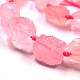 Nuggets Natural Rose Quartz Beads Strands G-N0135-01-2