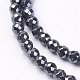 1Strand Grade A Non-Magnetic Synthetic Hematite Beads Strands X-G-S086-3mm-3