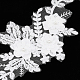 Chgcraft 2 Paar 2 Stil 3D-Blumen-Polyesterstickerei zum Aufnähen von Blumenapplikationen PATC-CA0001-09-3