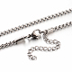 304 Stainless Steel Box Chain Necklaces STAS-M174-001-A-1