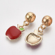 Golden Plated Alloy European Dangle Charms MPDL-S067-64-2