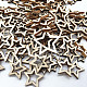 Unfinished Wood Star Shape Discs Slices WOCR-PW0001-026B-4