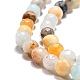 Brins de perles d'amazonite de fleurs naturelles G-G545-06-6