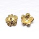 Real 18K Gold Plated 5-Petal 925 Sterling Silver Bead Caps STER-M100-08-1