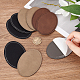 FINGERINSPIRE 9PCS Oval Leather Patch for Hats (Black DIY-FG0003-47-3