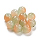 Perle di vetro con verniciatura a spruzzo bicolore GLAA-L046-03B-1
