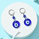 Evil Eye Glass Leverback Earrings EJEW-JE05573-02-2