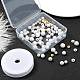 96Pcs Synthetic Howlite Round Beads Kit for DIY Jewelry Making DIY-FS0002-02-5