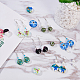 Sunnyclue 1 caja diy 6 pares de pendientes de vidrio de murano millefiori flor murano cuentas cuelgan pendientes para hacer joyas kit se aplica a principiantes niñas mujeres adultos DIY-SC0005-93-5