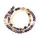 Chapelets de perles en mokaite naturel G-D0003-A76-2