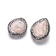 Perlas naturales abalorios de agua dulce cultivadas PEAR-F015-13B-2