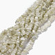Brins blancs naturels de perles de puces pierre de lune X-G-M205-68-1