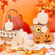OLYCRAFT 3 Sizes 12pcs Pumpkin Wooden Sign Fall Wooden Pumpkins Block Thick Unfinished Blank Wood Pumpkin Signs for Harvest Party Home Decoration Supplies DIY-OC0004-14-6