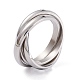 Unisex 304 Stainless Steel Finger Rings RJEW-K233-06-P-3