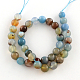 Chapelets de perles en agate multicolore naturelle teinte G-R177-6mm-08-2