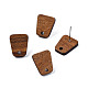Fornituras de aretes de madera de nogal MAK-N032-017-1