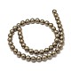Natural Pyrite Beads Strands G-P075-54-8mm-2