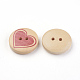 2-Hoyo botones de madera impresos WOOD-S037-001-2
