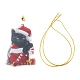 Weihnachtsanhänger aus Acryl in Katzenform HJEW-E007-01G-01-2
