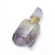 Natural Amethyst Openable Perfume Bottle Pendants G-E556-13A-2