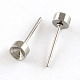 201 Stainless Steel Stud Earring Settings STAS-S041-01-1
