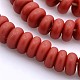 Handmade Frosted Lampwork Beads Strands LAMP-J061-06-1