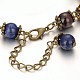 Alliage de style tibétain lapis lazuli bracelets de montres BJEW-JB01754-06-4