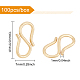 BENECREAT 100Pcs 18K Real Gold Plated S-Hook Clasps STAS-BC0003-52-2