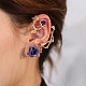 Boucles d'oreilles en alliage rose grimpeur enveloppantes pour femmes EJEW-A096-01B-1