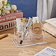 4-Slot Transparent Acrylic Business Name Card Display Stands ODIS-WH0030-64A-5