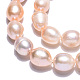Brins de perles de culture d'eau douce naturelles PEAR-N012-08L-3