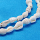 Chapelets de perles de coquille de trompette naturelles X-S02KI011-3