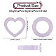 Chgcraft 12 pz 6 perline in silicone glitter stile cuore/anello SIL-CA0002-82-2