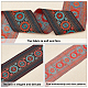 Polycotton-Bänder mit Stickerei im ethnischen Stil OCOR-WH0073-28-4