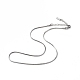 304 collier chaîne serpent ronde en acier inoxydable pour homme femme NJEW-K245-012C-1