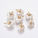 Colgantes naturales de perlas cultivadas de agua dulce PEAR-F014-03G-A-1